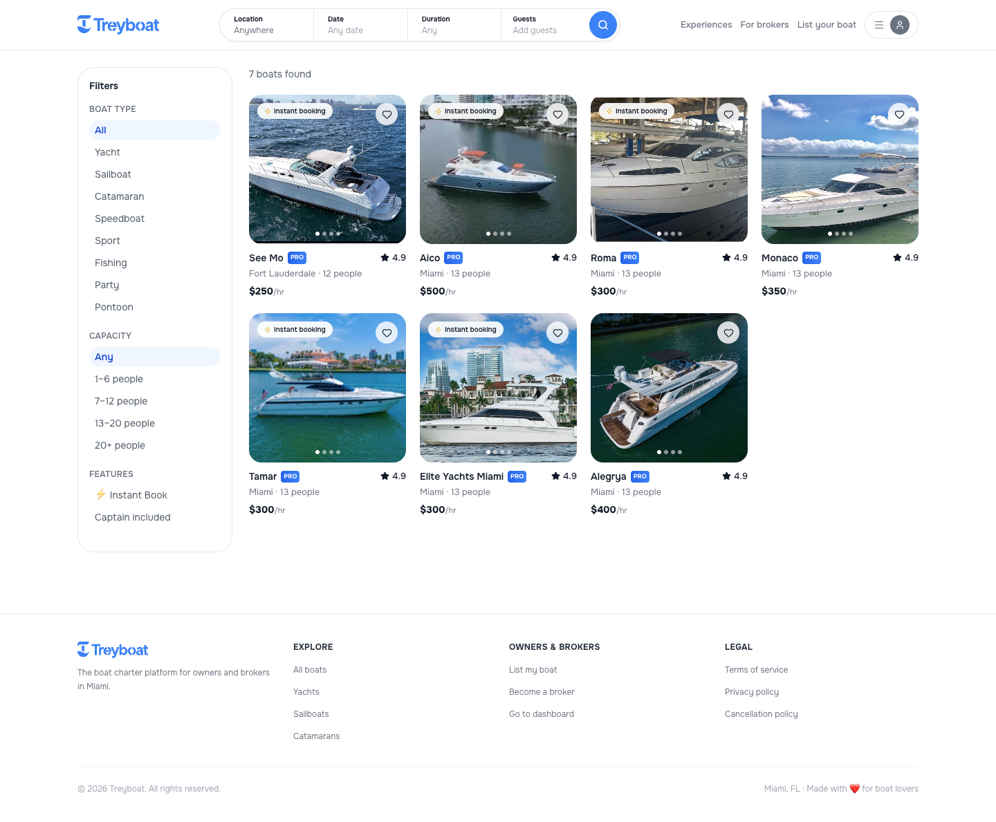 Treyboat — Search results